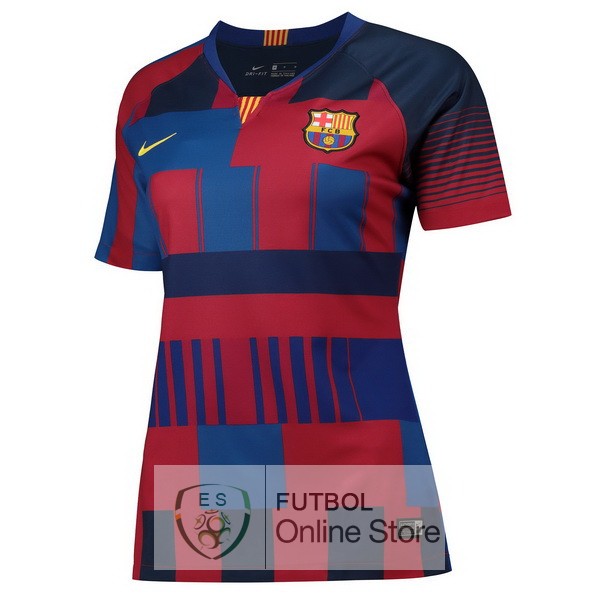 Camiseta Mujer Barcelona 20th Azul Rojo