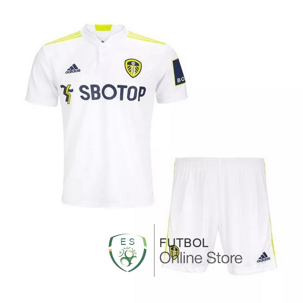 Camiseta Leeds United Ninos 21/2022 Primera Blanco Amarillo