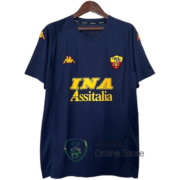 Camiseta As Roma Retro Azul 2000/2001 Tercera