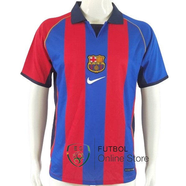 Camiseta Barcelona Retro Azul Rojo 2001/2002 Primera