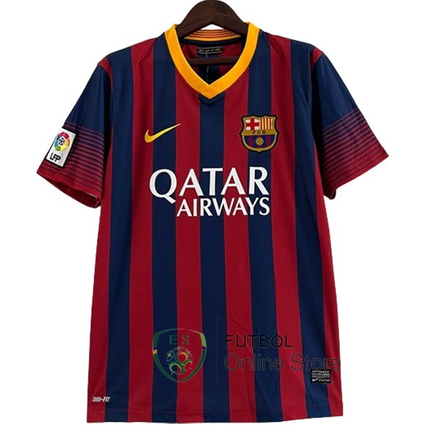 Camiseta Barcelona Retro Azul Rojo 2013/2014 Primera