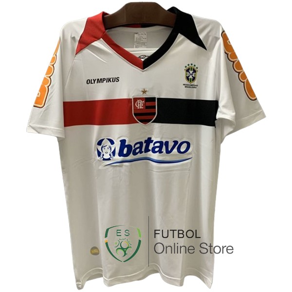 Camiseta Flamengo Retro Blanco 2010 Segunda