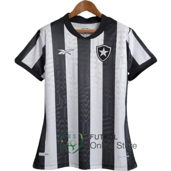 Camiseta Mujer Botafogo Negro Blanco 2023/2024 Primera