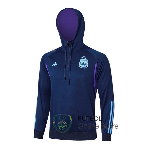 Chaqueta Con Capucha Argentina Azul Marino 2023