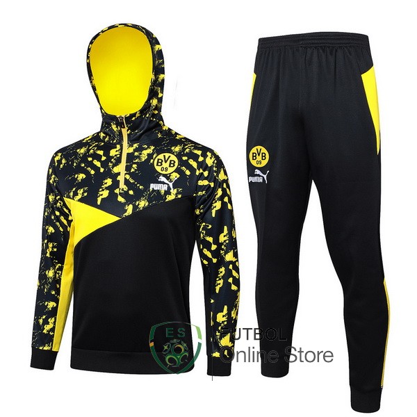 Chaqueta Con Capucha Borussia Dortmund Negro I Amarillo 2023/2024