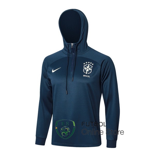 Chaqueta Con Capucha Brasil Azul Marino 2023