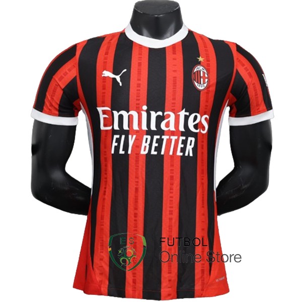 Concepto Jugadores Camiseta AC Milan Rojo Negro 2024/2025 Primera