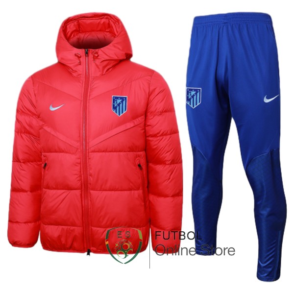 Conjunto Completo Chaqueta De Algodon Atletico Madrid Rojo 2023/2024