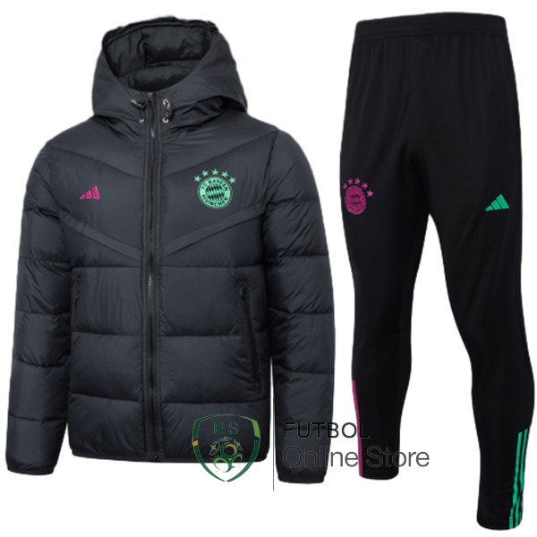 Conjunto Completo Chaqueta De Algodon Bayern Munich Negro 2023/2024