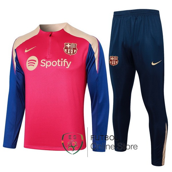 Conjunto Completo Sudadera Entrenamiento Barcelona Rosa Azul 2024/2025