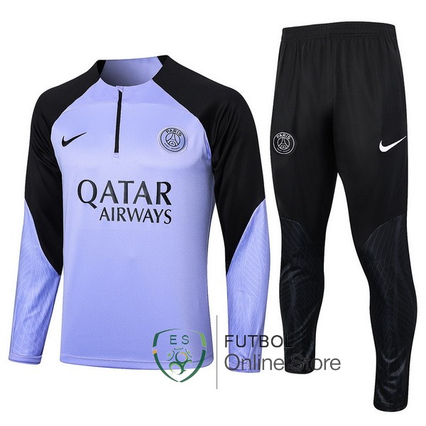 Conjunto Completo Sudadera Entrenamiento Paris Saint Germain Purpura Negro 2023/2024