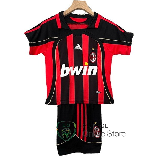 Conjunto De Ninos AC Milan Retro Rojo 2006/2007 Primera