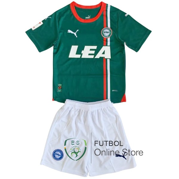 Conjunto De Ninos Alaves Verde Blanco 2023/2024 Segunda