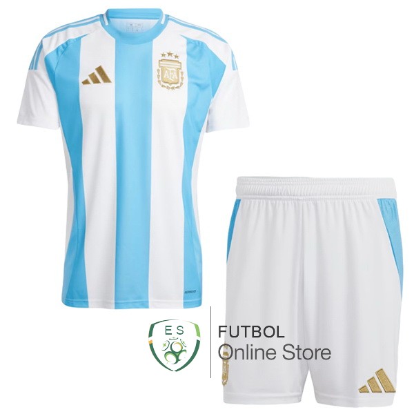 Conjunto De Ninos Argentina Azul Blanco 2024 Primera