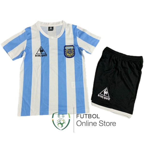 Conjunto De Ninos Argentina Retro Blanco 1986 Primera