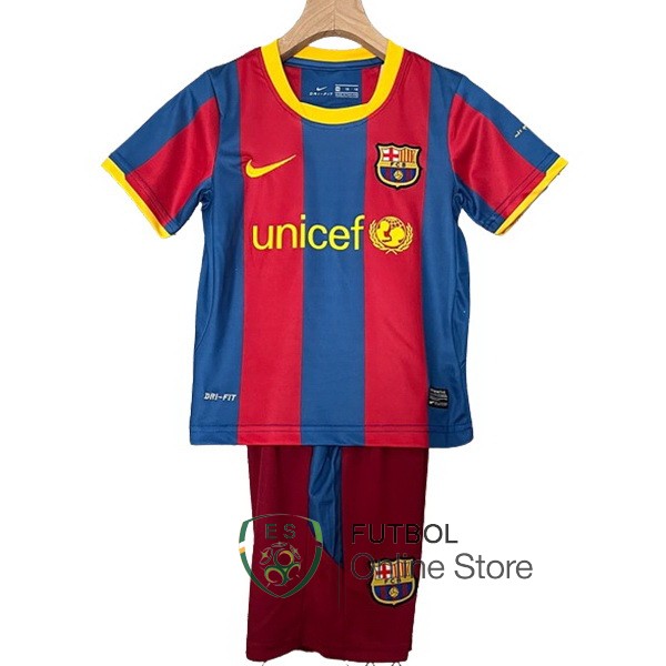 Conjunto De Ninos Barcelona Retro Rojo Azul 2010/2011 Primera