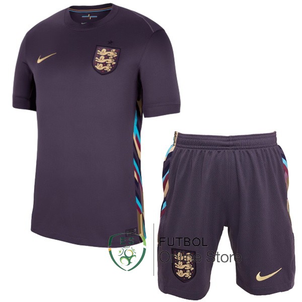 Conjunto De Ninos Inglaterra Purpura 2024 Segunda