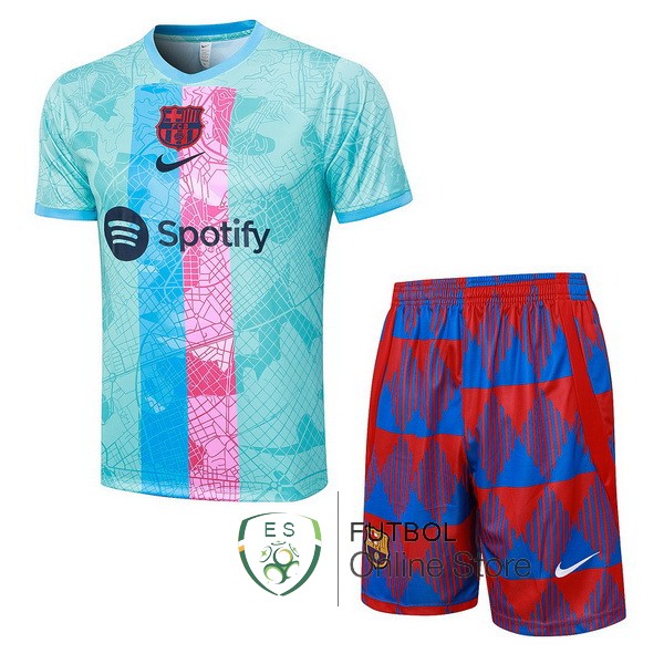 Entrenamiento Conjunto Completo Barcelona Verde Rosa Rojo 2023/2024