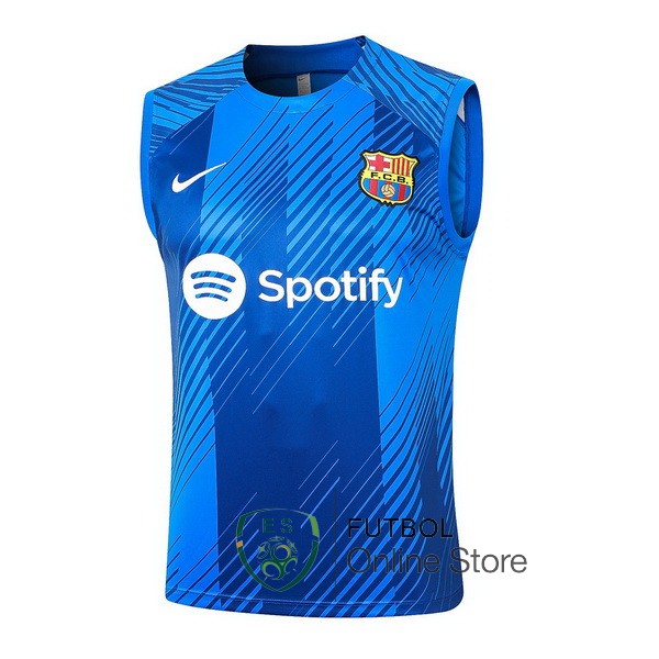 Entrenamiento Sin Mangas Barcelona Azul Blanco 2023/2024