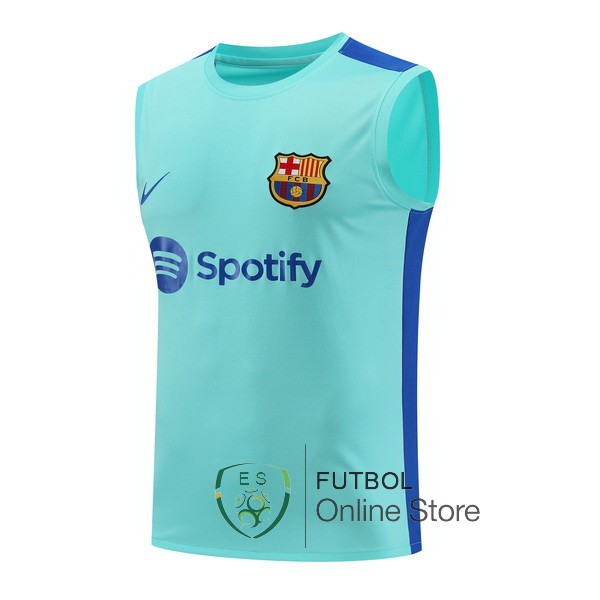 Entrenamiento Sin Mangas Barcelona Azul Verde 2023/2024