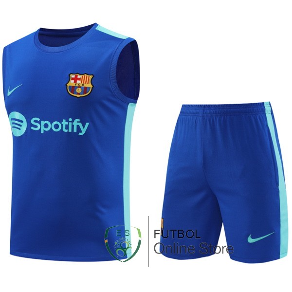 Entrenamiento Sin Mangas Conjunto Completo Barcelona I Azul 2023/2024