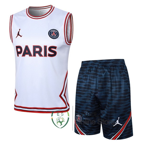 Entrenamiento Sin Mangas Conjunto Completo Paris Saint Germain Blanco Rojo 2023/2024