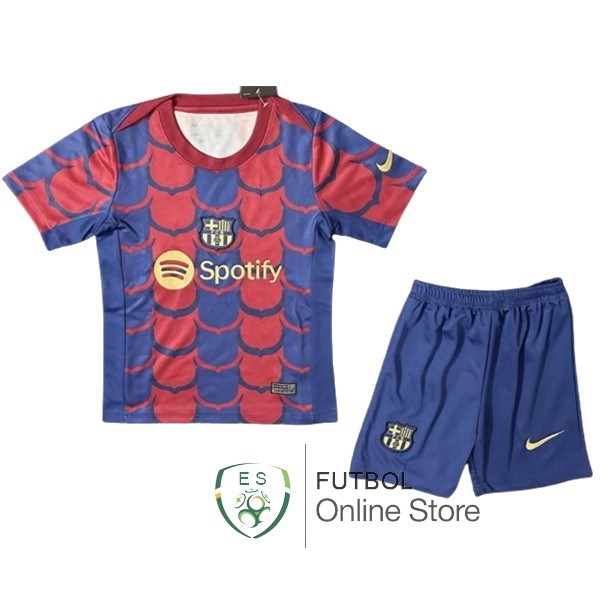 Especial Conjunto De Ninos Barcelona Rojo Azul 2024/2025