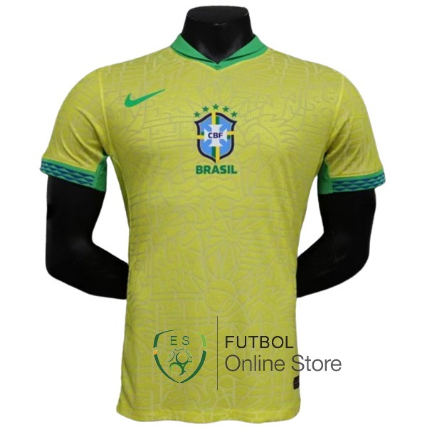 Jugadores Camiseta Brasil Amarillo Verde 2024 Primera
