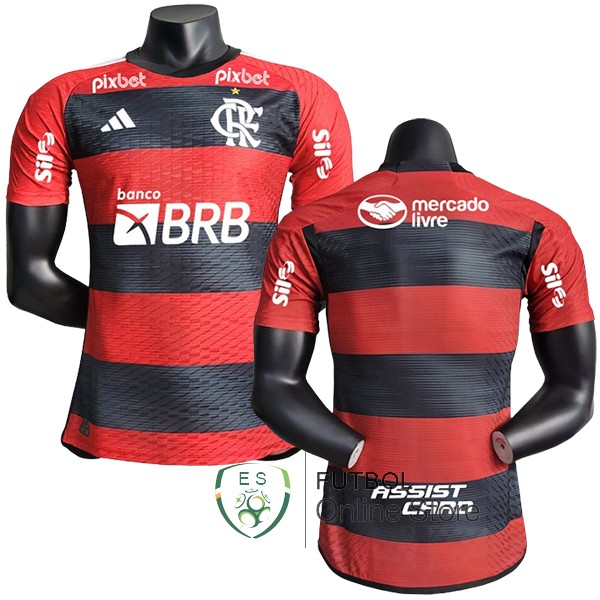 Jugadores Camiseta Flamengo Rojo Negro 2024/2025 Primera