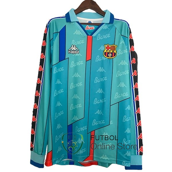 Manga Larga Barcelona Retro Verde 1996/1997 Segunda