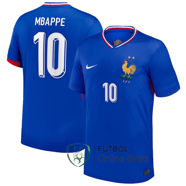 NO.10 Mbappe Tailandia Camiseta Francia Azul 2024 Primera