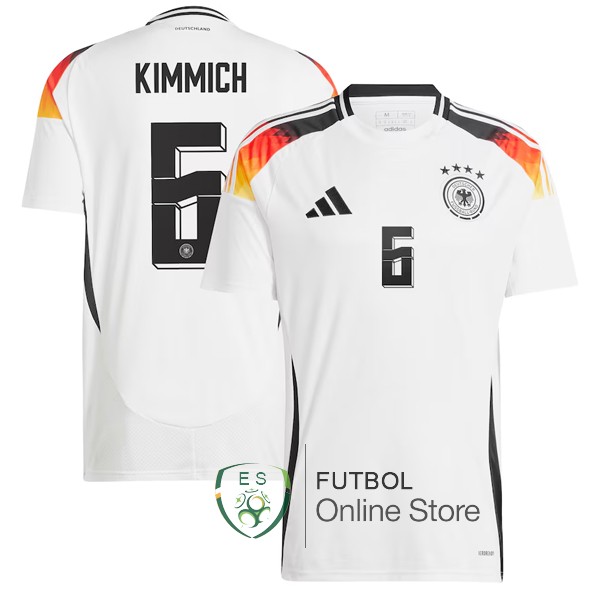 NO.6 Kimmich Tailandia Camiseta Alemania Blanco 2024 Primera