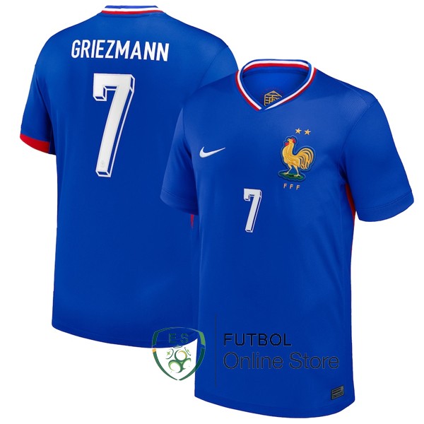 NO.7 Griezmann Tailandia Camiseta Francia Azul 2024 Primera