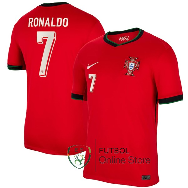 NO.7 Ronaldo Tailandia Camiseta Portugal Rojo 2024 Primera