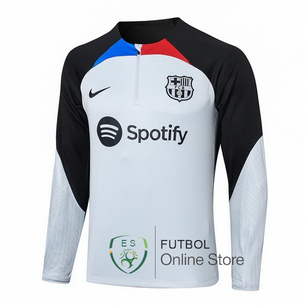 Sudadera Entrenamiento Barcelona Gris Rojo Azul 2023/2024