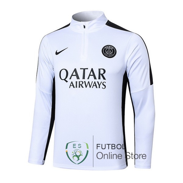 Sudadera Entrenamiento Paris Saint Germain Blanco Negro 2023/2024