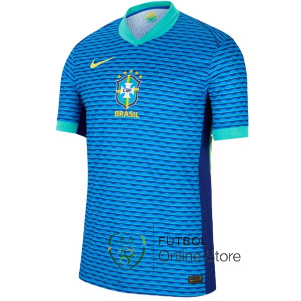 Tailandia Camiseta Brasil Azul 2024 Segunda