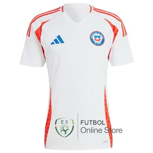Tailandia Camiseta Chile Blanco 2024 Segunda