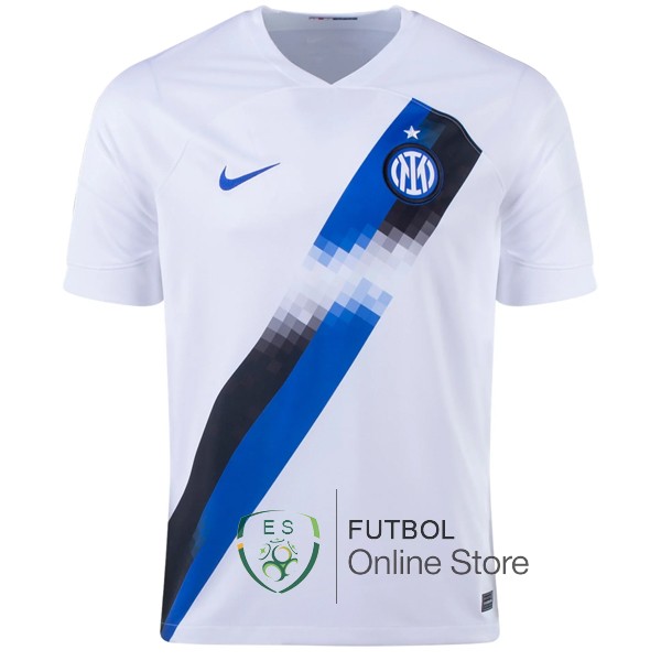 Tailandia Camiseta Inter Milan Blanco Azul 2023/2024 Segunda