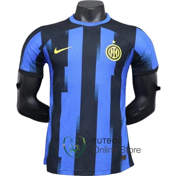 Tailandia Jugadores Camiseta Inter Milan Azul Negro 2023/2024 Primera