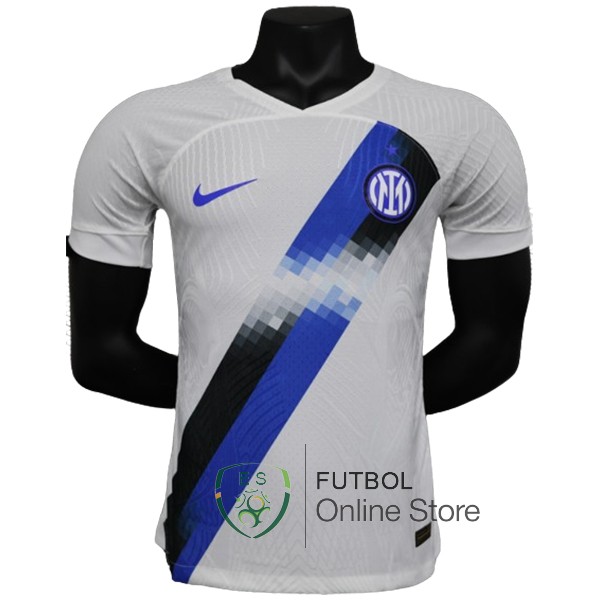 Tailandia Jugadores Camiseta Inter Milan Blanco Azul 2023/2024 Segunda