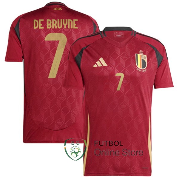 Tailandia NO.10 De Bruyne Camiseta Belgica Rojo 2024 Primera