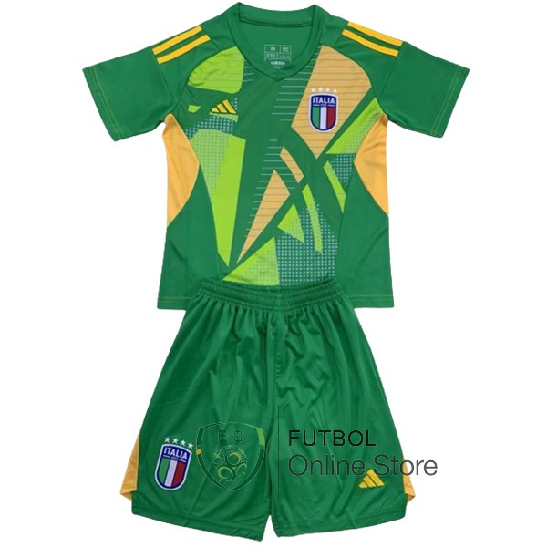 Camiseta Italia Conjunto Completo Hombre 2024 Portero Verde