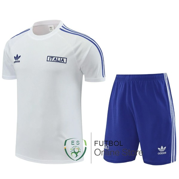 Entrenamiento Conjunto Completo Italia 2024 Blanco Azul