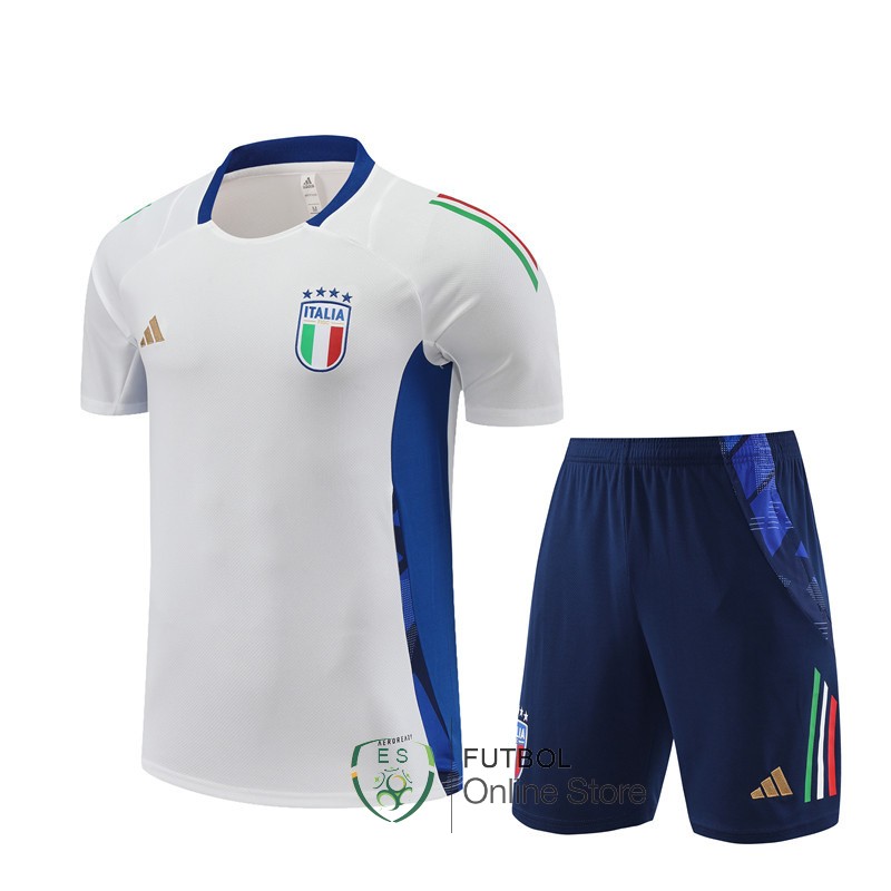 Entrenamiento Conjunto Completo Italia 2024 Blanco Azul Marino