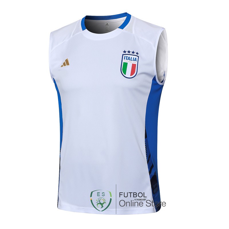 Entrenamiento Sin Mangas Italia 2024 Blanco Azul