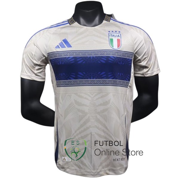 Especial Jugadores Camiseta Italia 2024 Blanco Azul