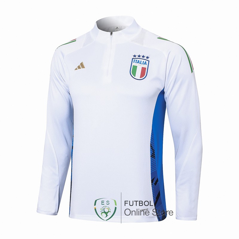 Sudadera Entrenamiento Italia 2024 Blanco Azul