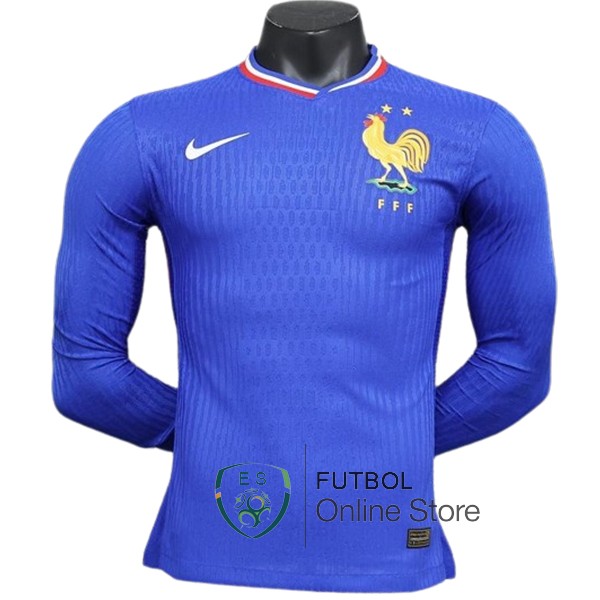 Tailandia Camiseta Manga Larga Francia 2024 Primera Jugadores