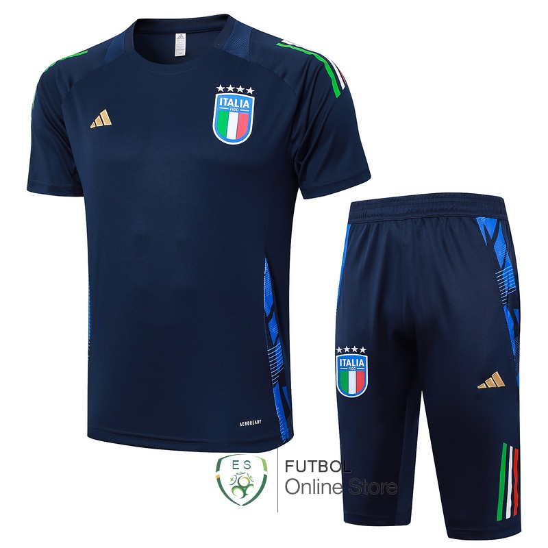 Entrenamiento Conjunto Completo Italia 2024 Azul Marino